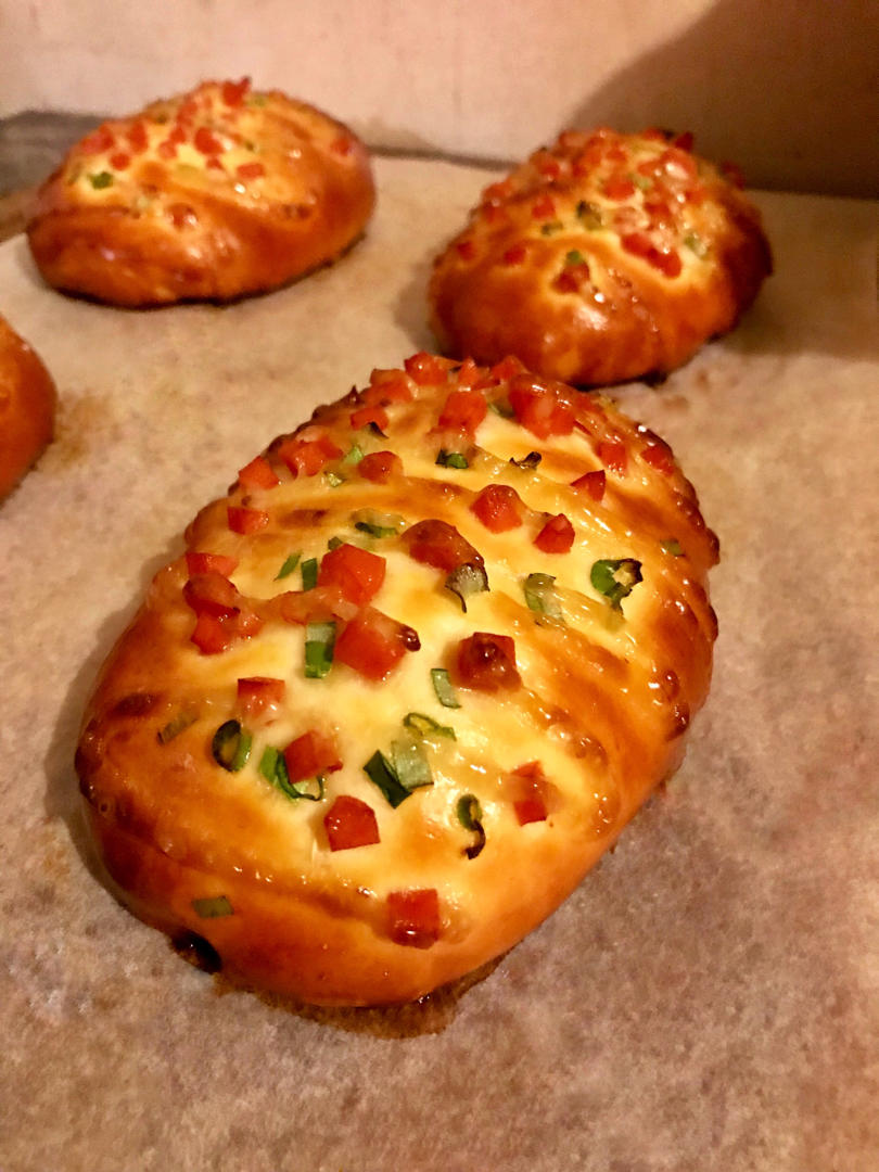 香葱火腿肉松面包