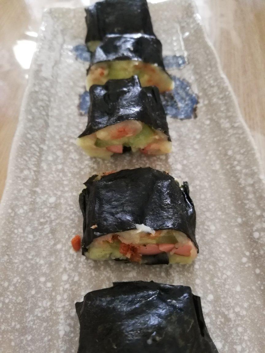 杂蔬海苔土豆卷 【土豆泥寿司卷】 减脂增肌新神器