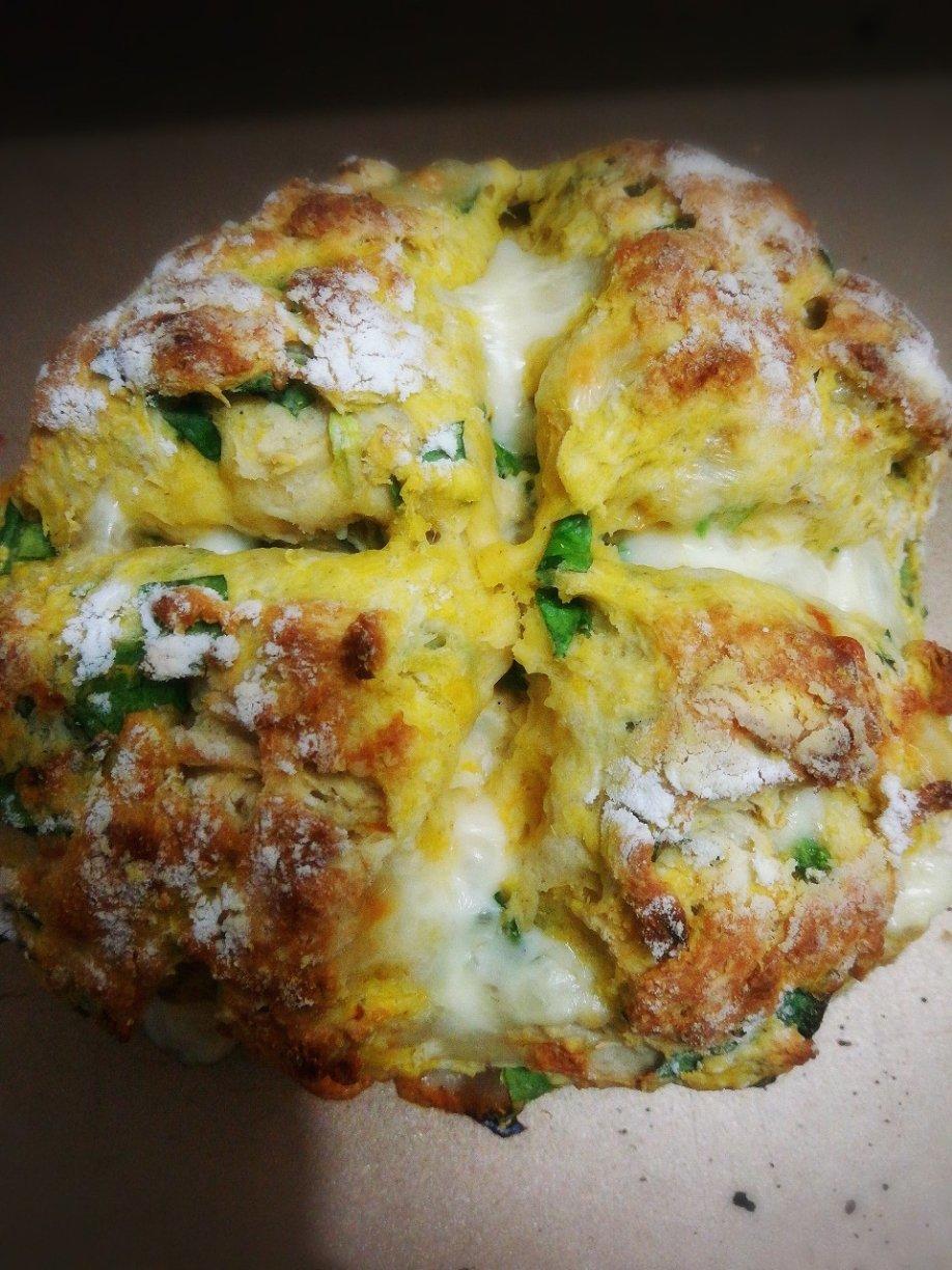 菠菜南瓜奶酪丹波面包丨健康·烘焙