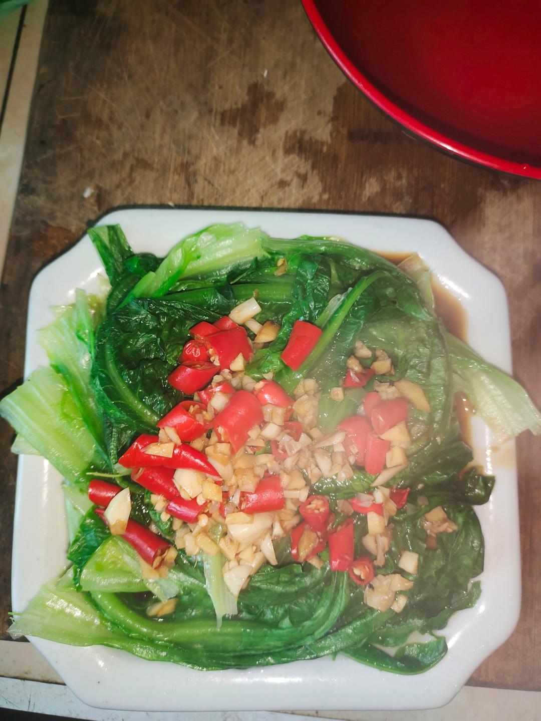 白灼油麦菜——晚间减肥餐