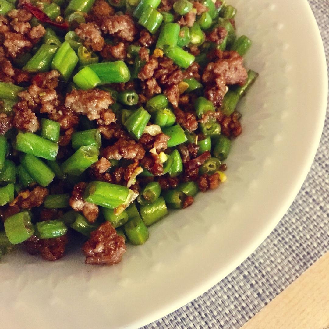 肉沫豆角下饭菜
