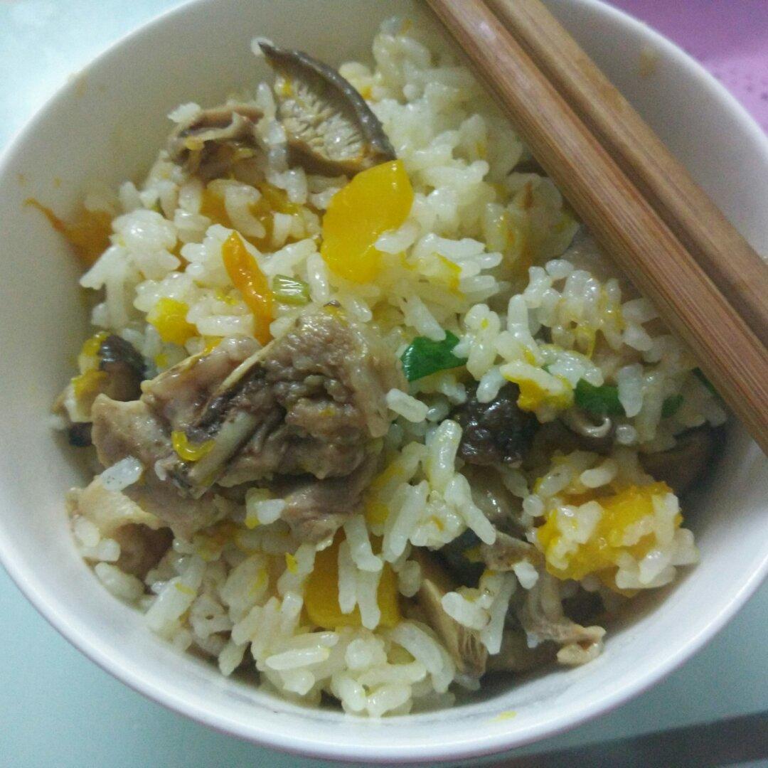 南瓜鸡肉饭