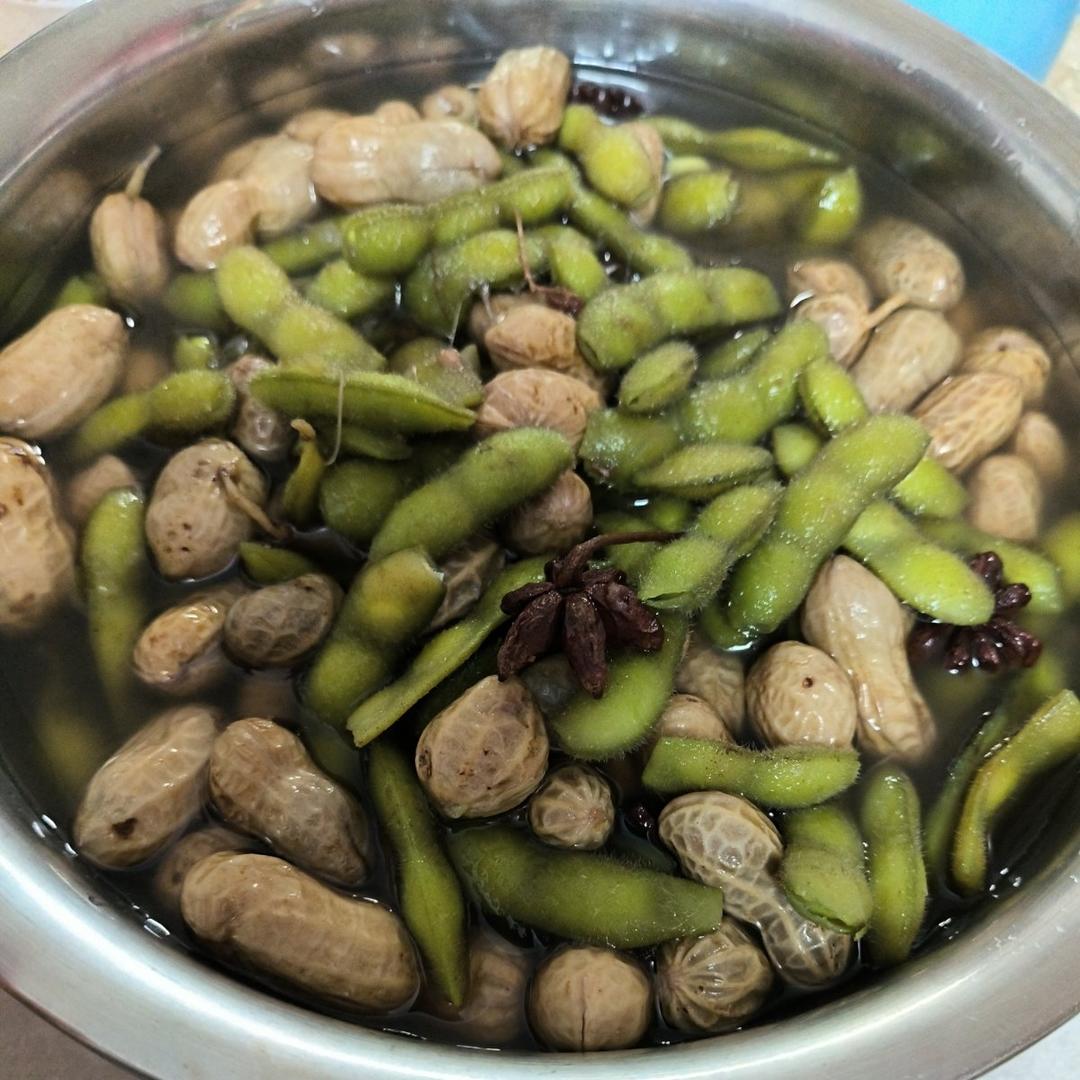 夏日必备煮五香毛豆花生🥜