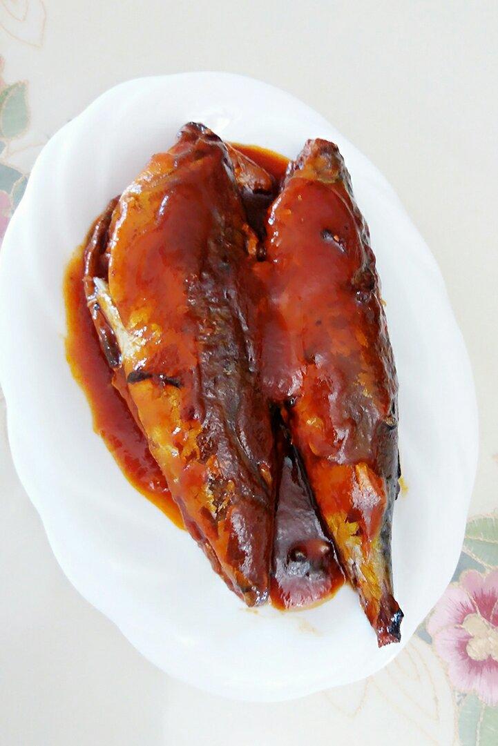 平安符月儿做的茄汁鱼罐头鲅鱼
