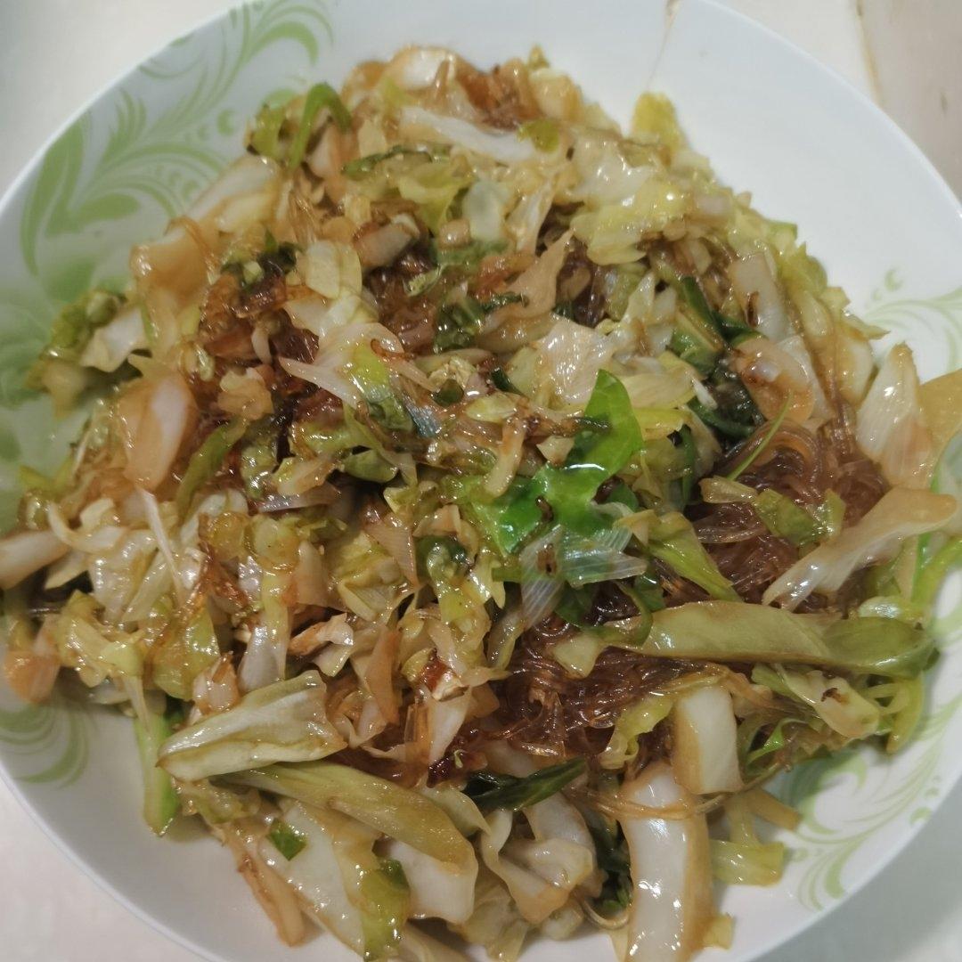 粉丝炒包菜
