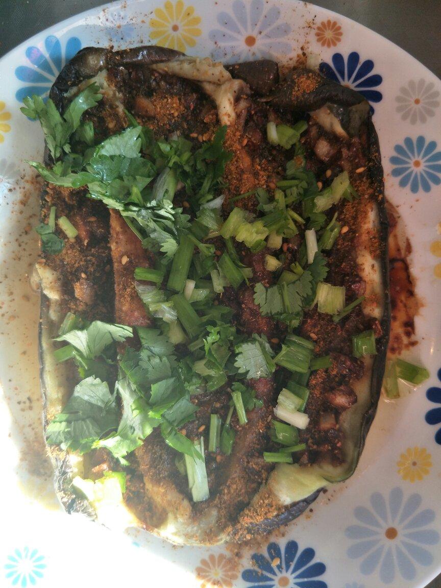 【微波炉烤茄子】