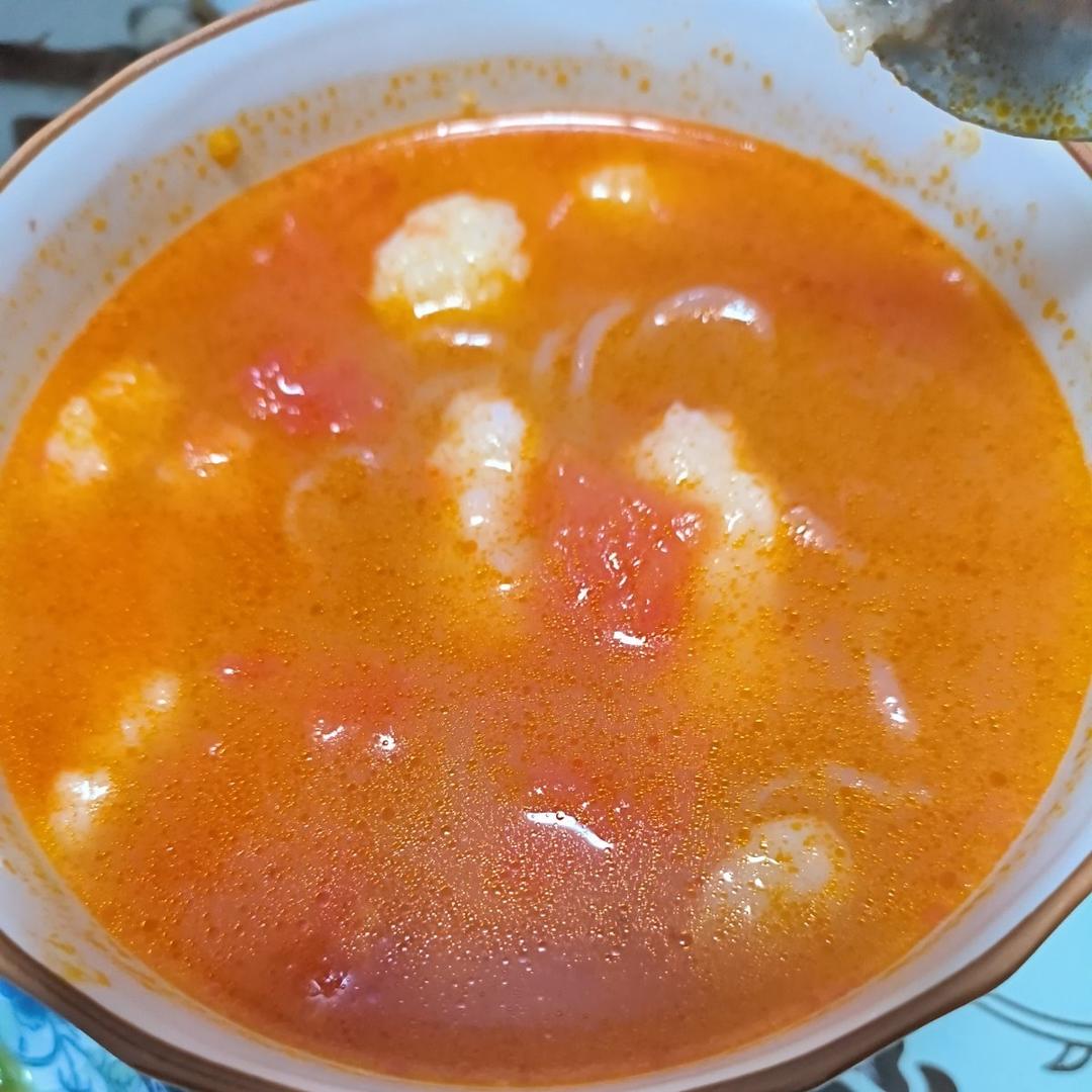 番茄虾滑粉丝煲