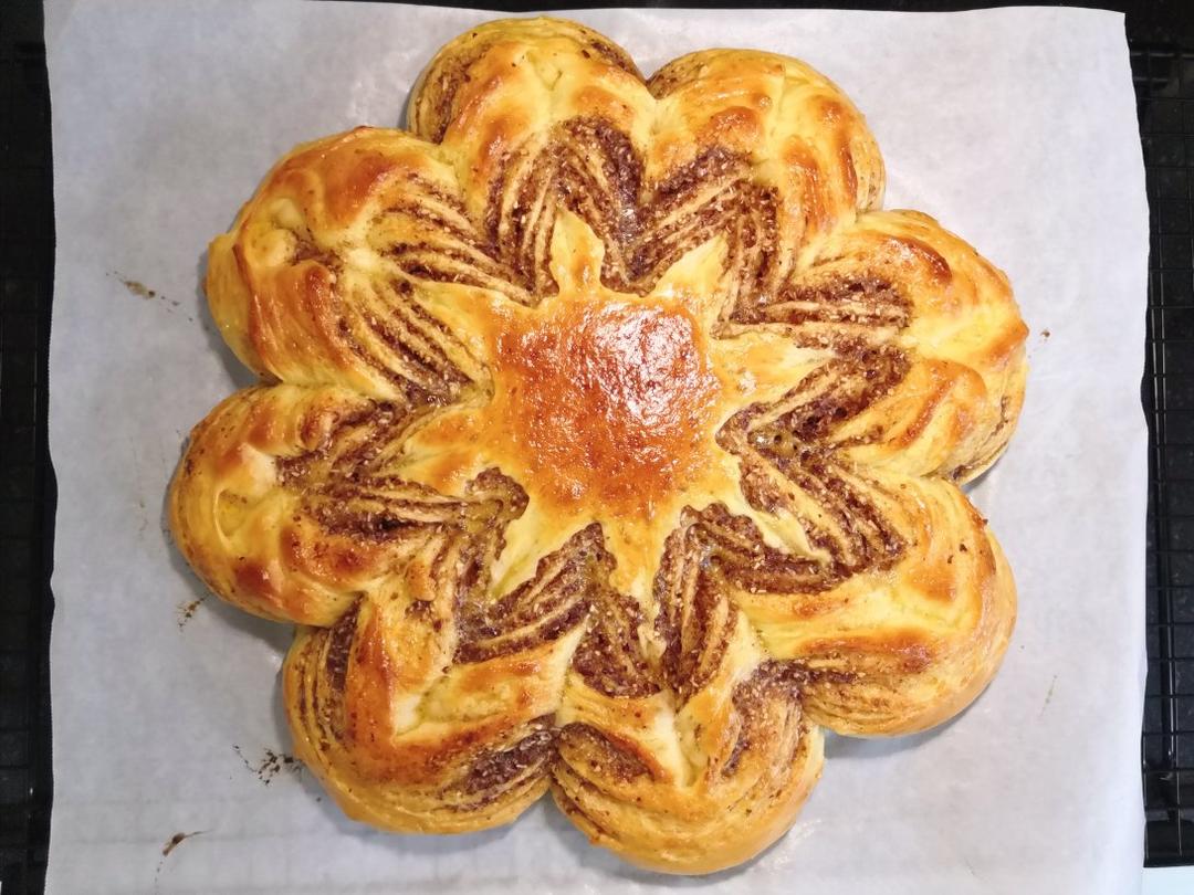 花型豆沙面包🌸