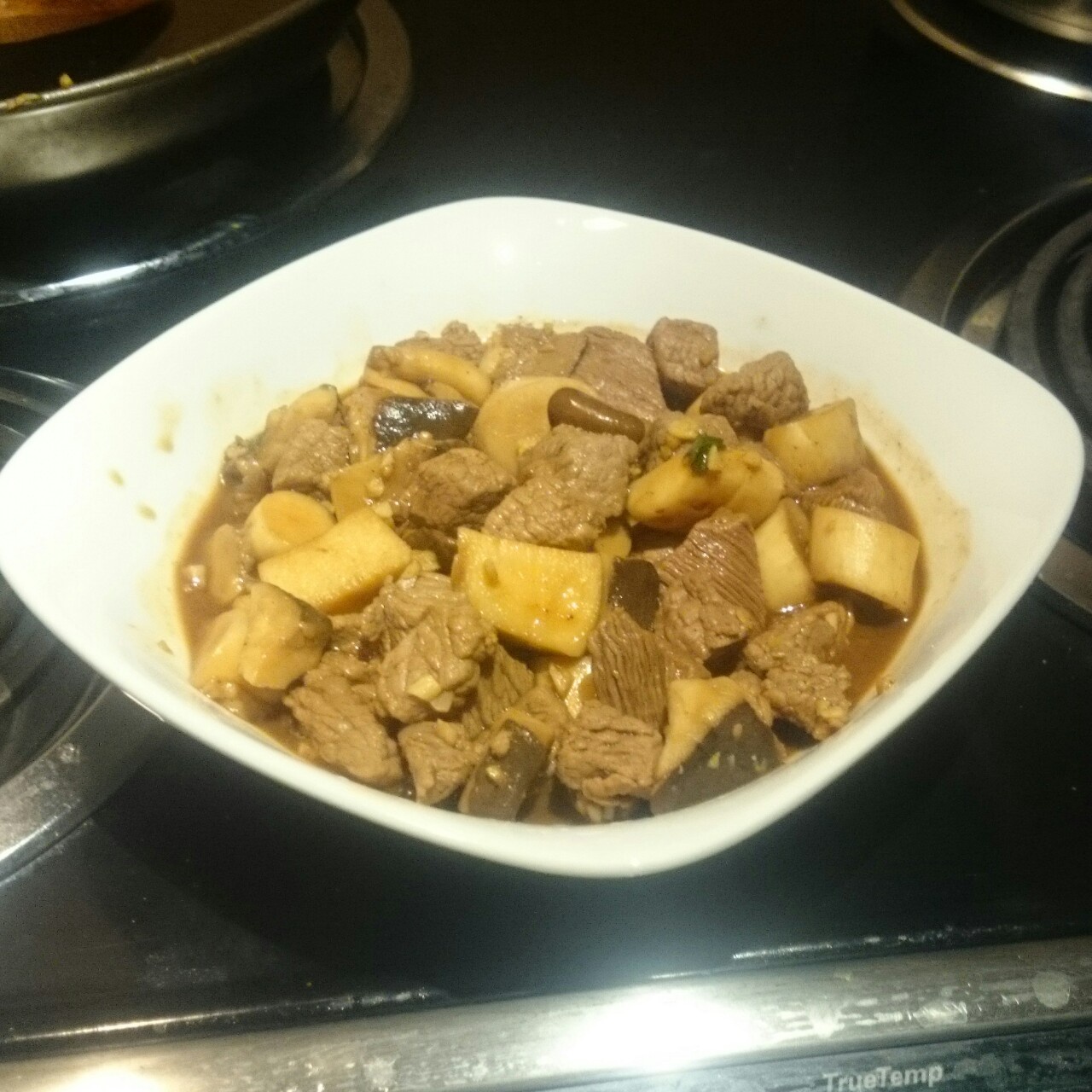 黑椒杏鲍菇牛肉粒