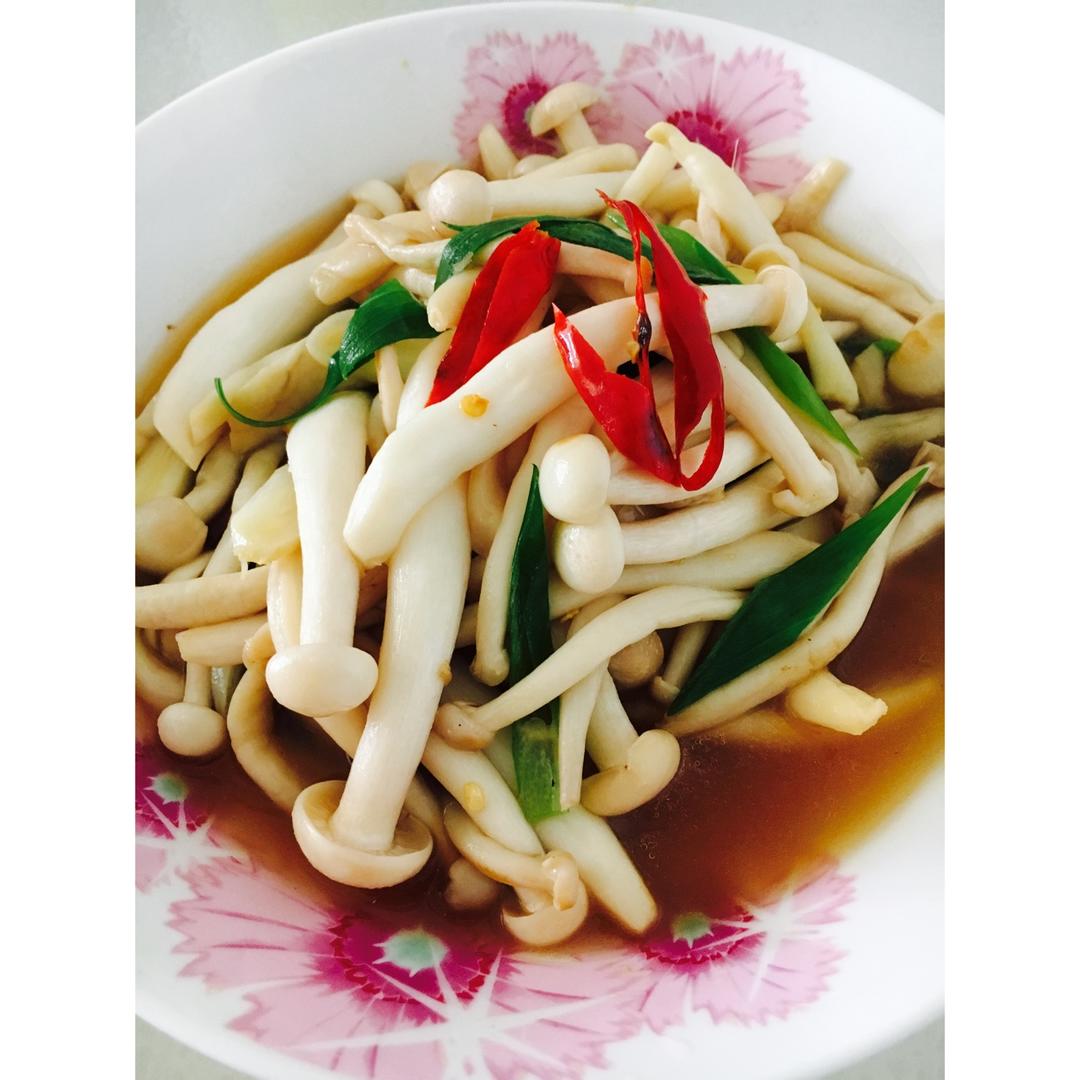 蚝油彩椒白玉菇
