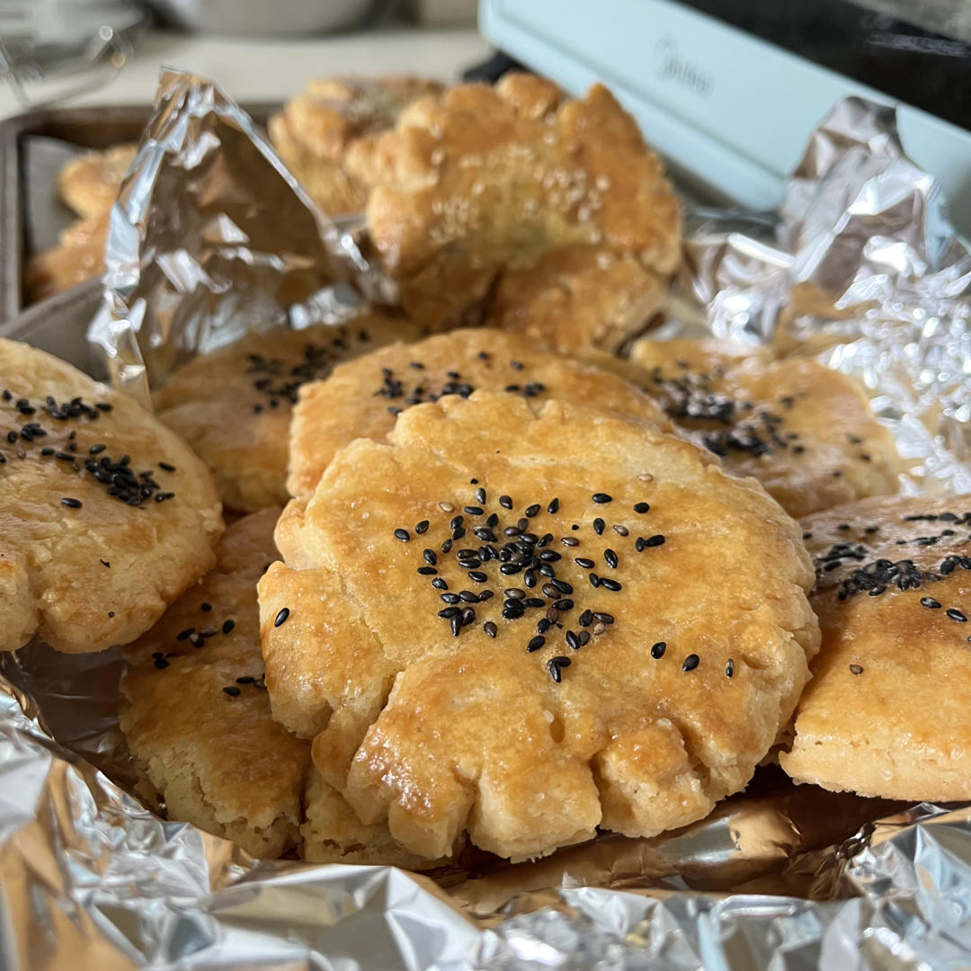 宫廷桃酥 入口即化 无泡打粉无猪油版本 附自然开裂整形视频