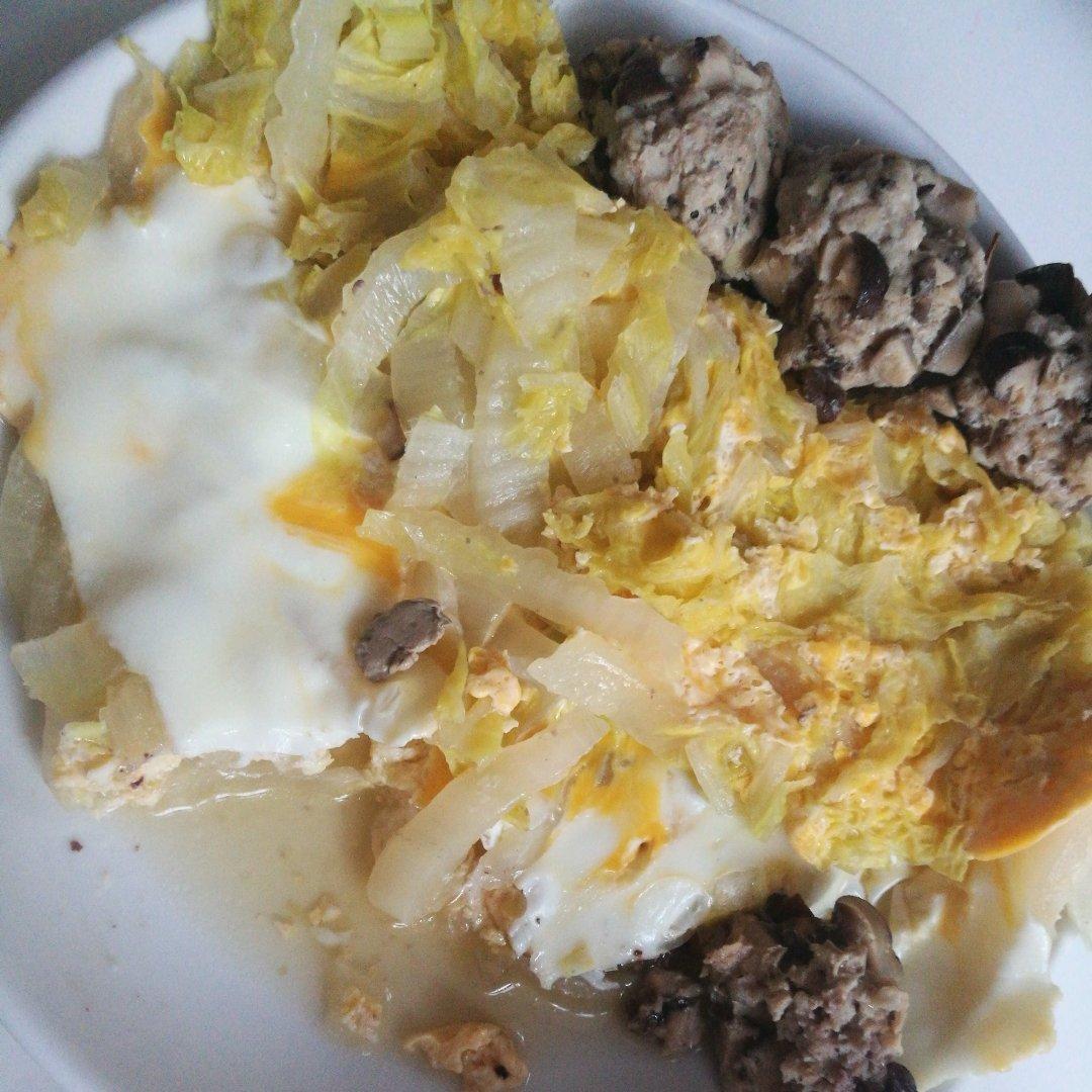 素赛螃蟹----干贝白菜滑蛋