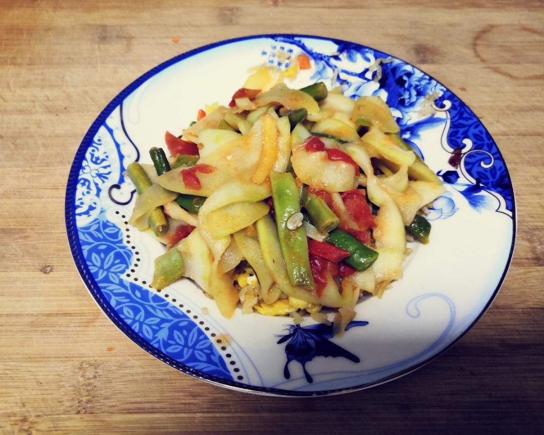 超下饭的瓠瓜炒豆角