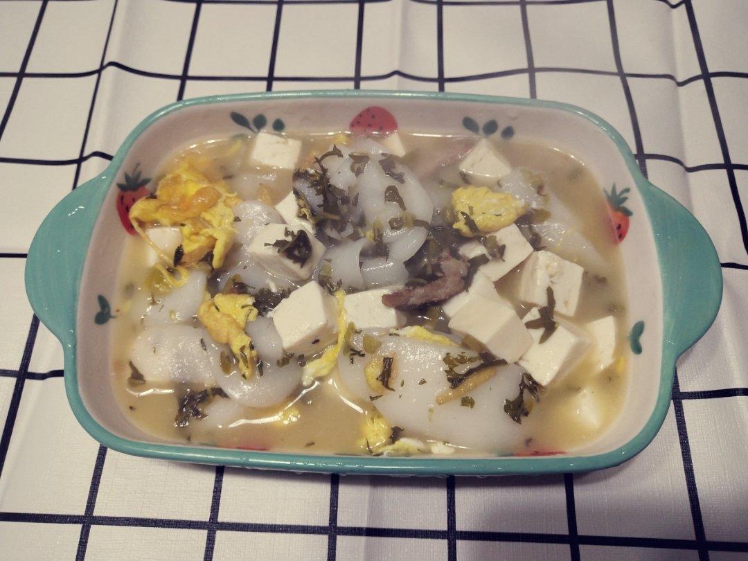 欲罢不能-雪菜豆腐汤年糕