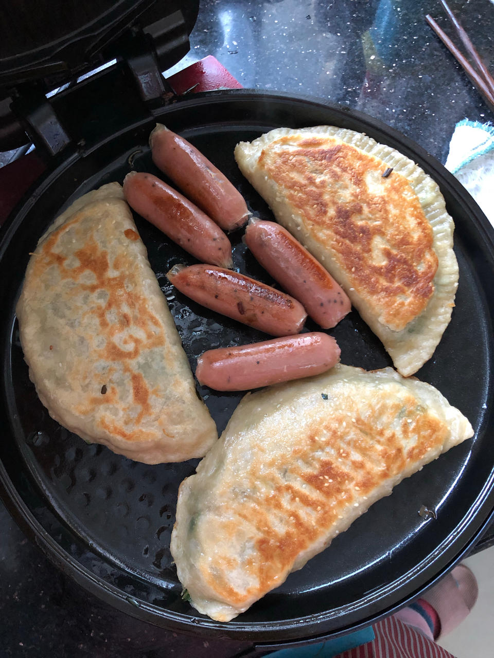 皮薄如纸的韭菜馅饼|免揉面法