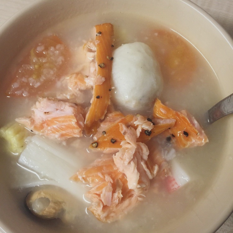 海鲜汤泡饭