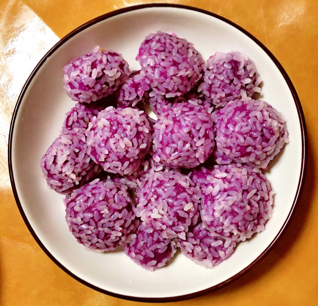紫薯糯米丸子