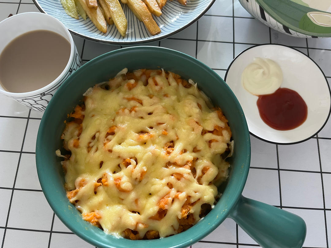 芝士焗红薯(烤箱版)