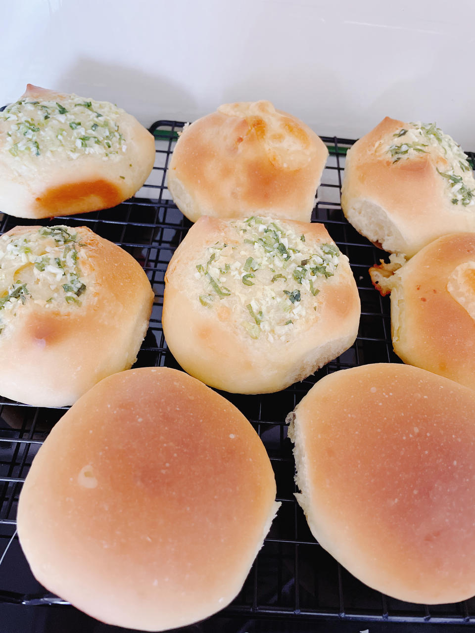 蒜香黄油餐包～一次发酵