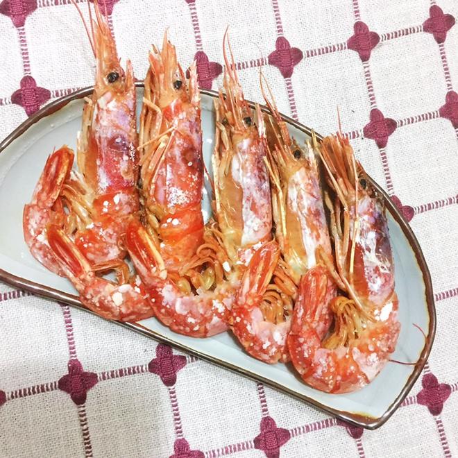 超简单又好吃的海盐烤阿根廷红虾～的做法