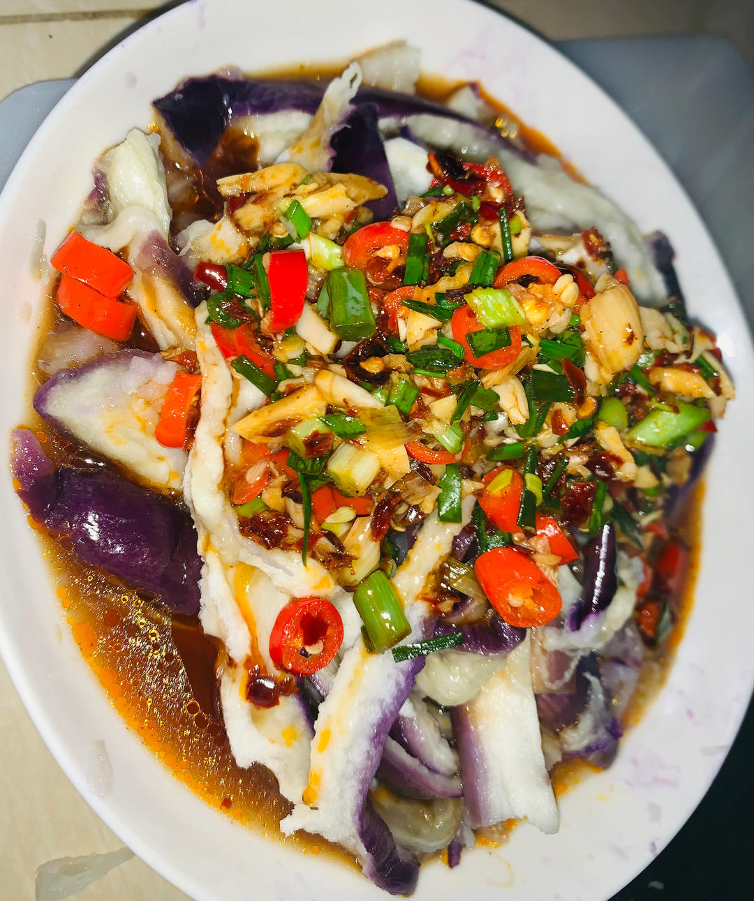 蒜泥茄子（蒸）