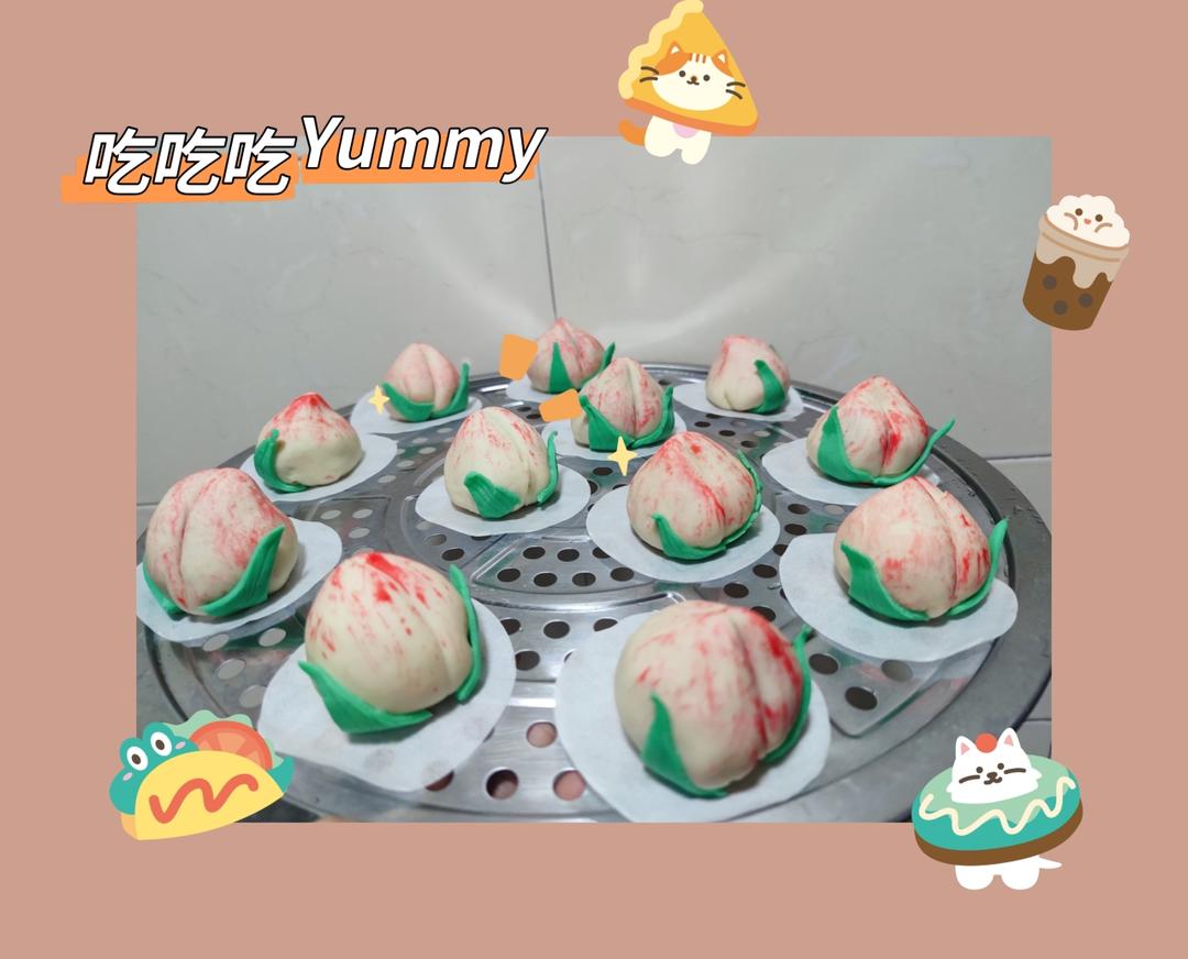 【寿桃包】中国人最传统的生日蛋糕，好惊艳！
