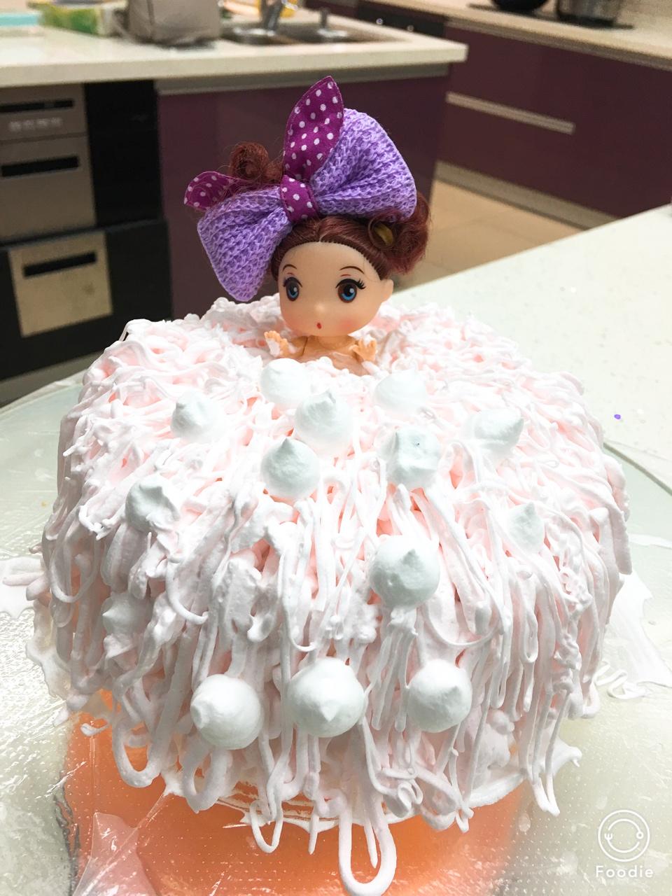 详细步骤制作泡泡浴娃娃蛋糕