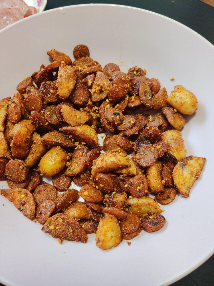 甜心少女软绵绵做的孜然炒鱼丸