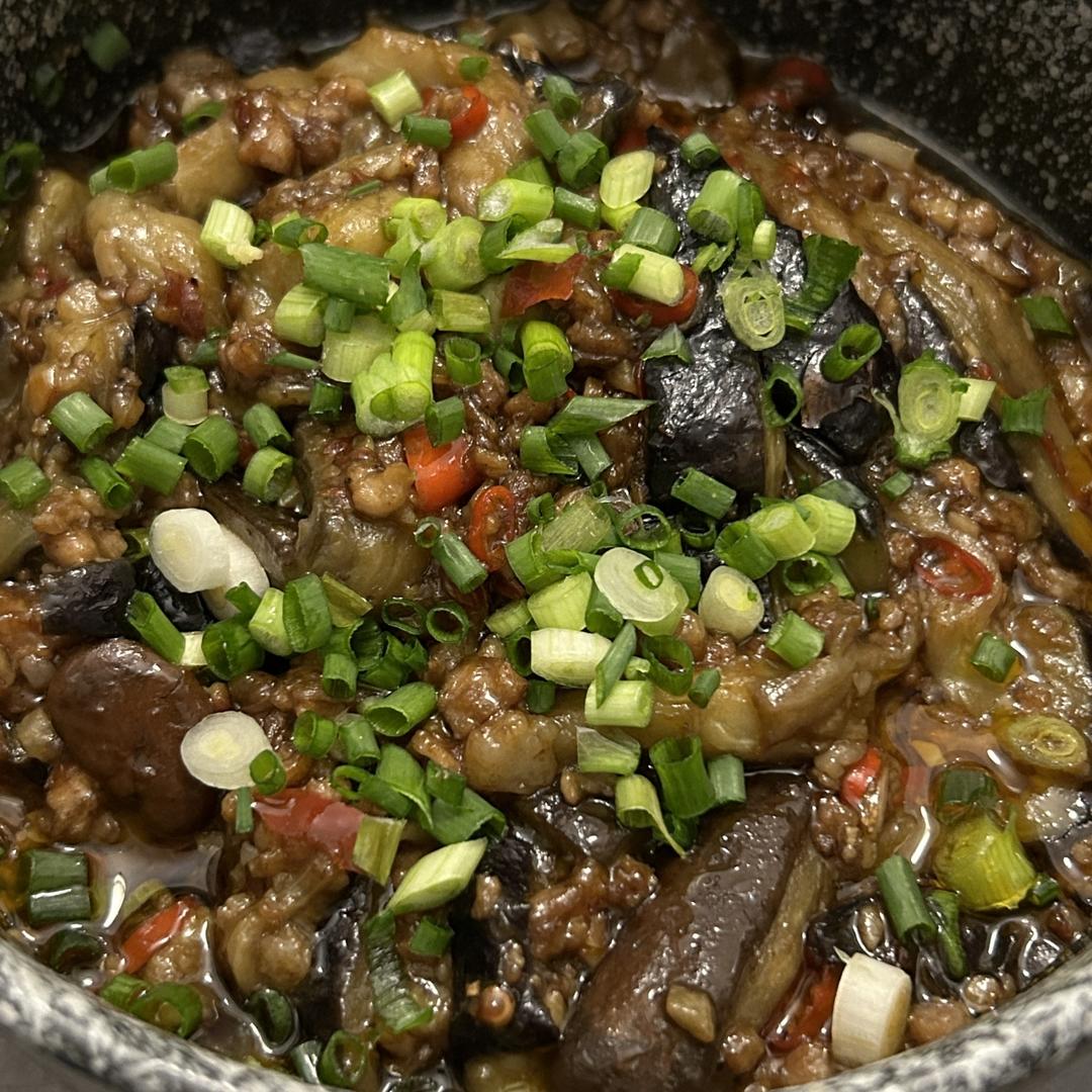 红烧肉沫茄子