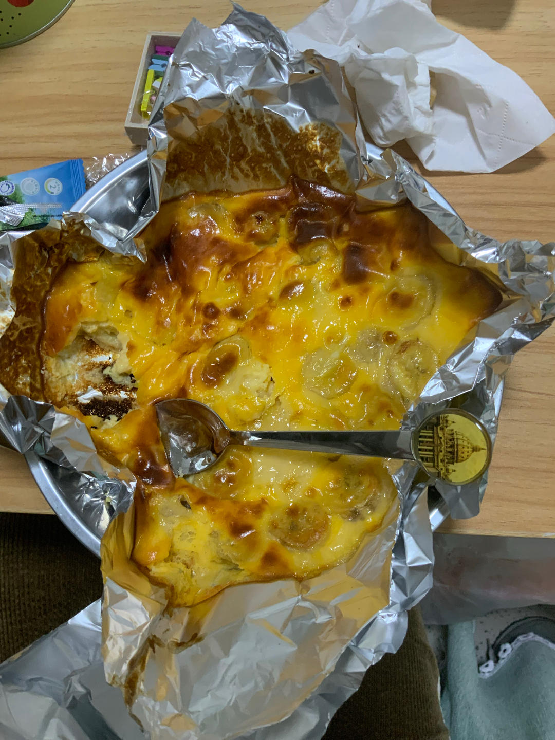 简易空气炸锅版香蕉酸奶蛋糕-网红食品