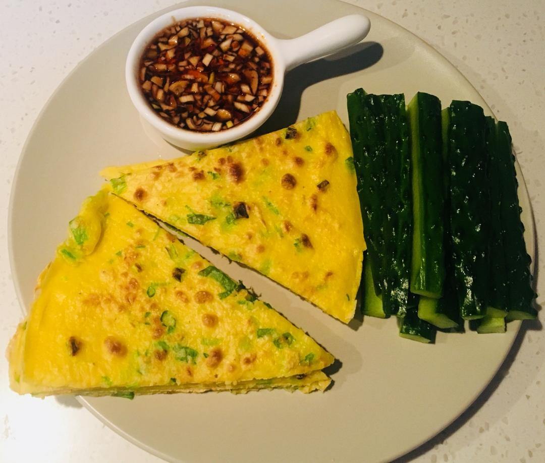 快手鸡蛋饼～～十分钟早餐！