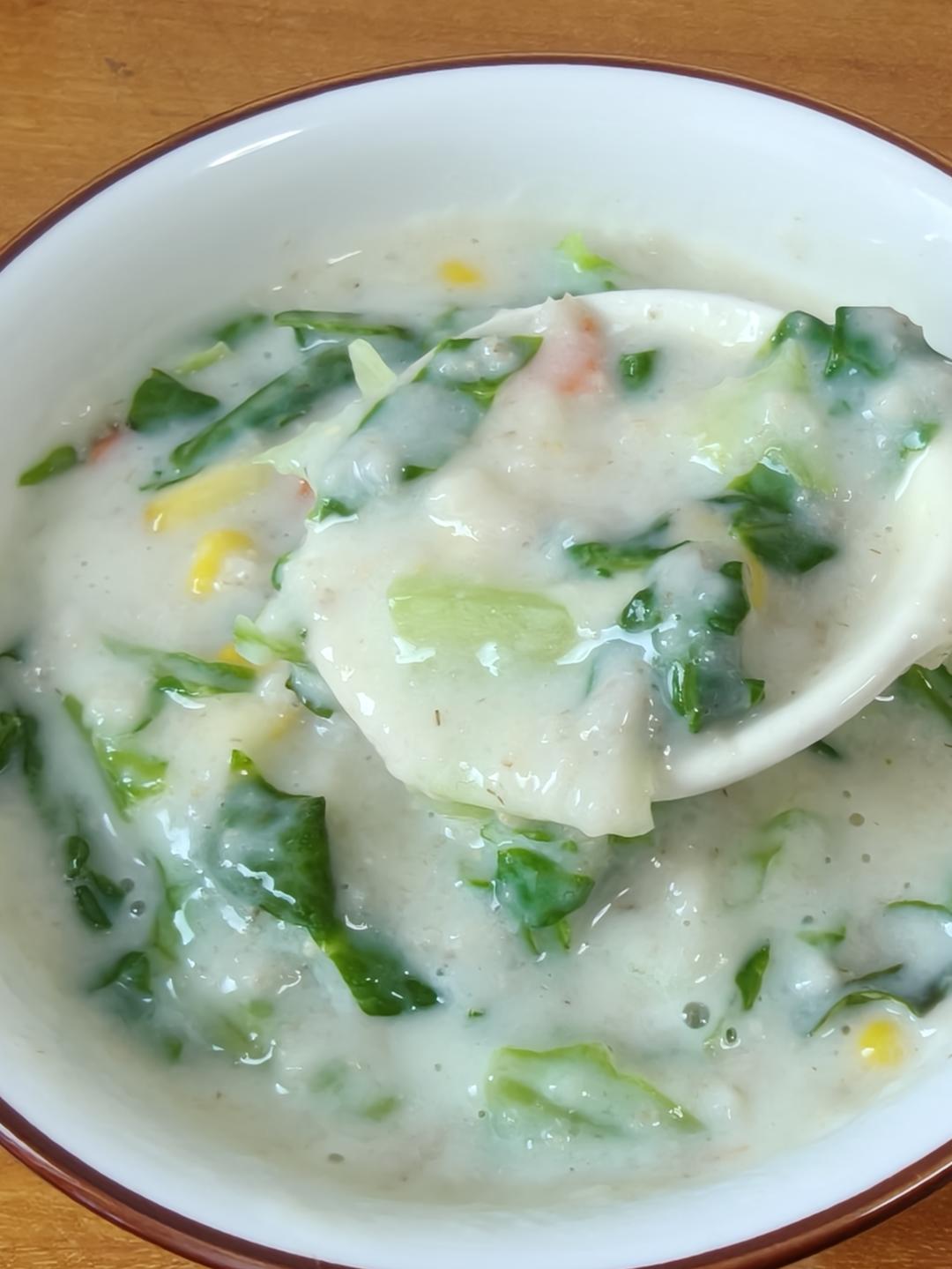 奶香燕麦蔬菜粥