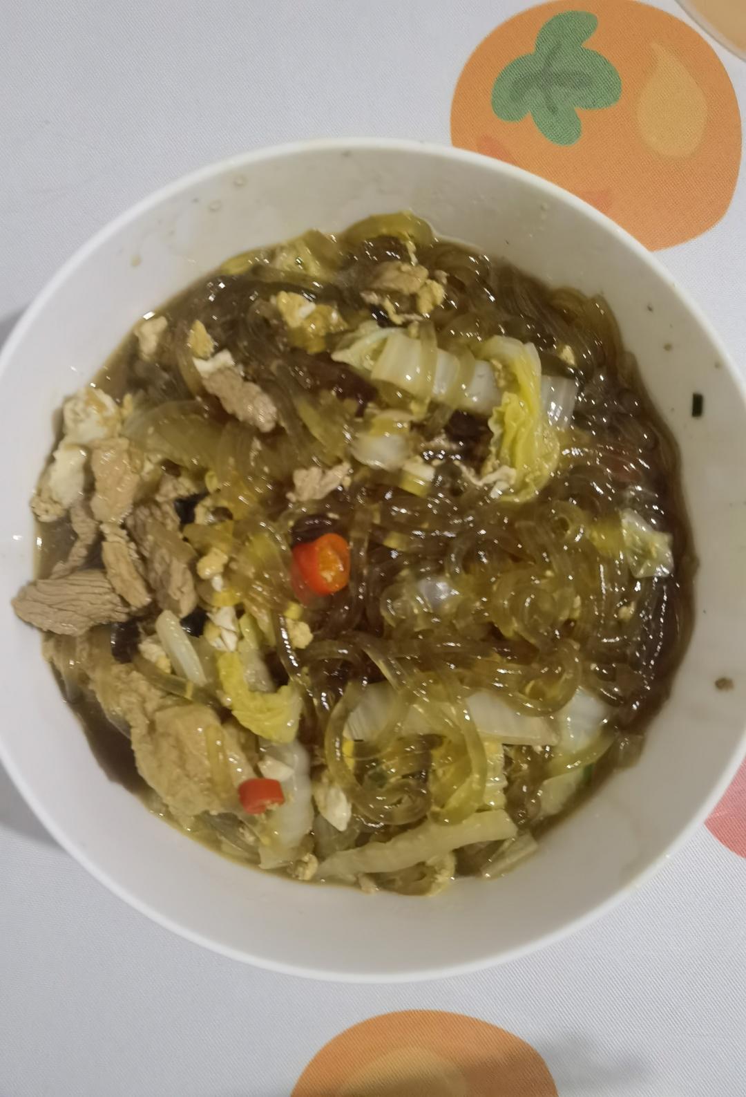 白菜豆腐粉丝煲味道不错下饭👍
