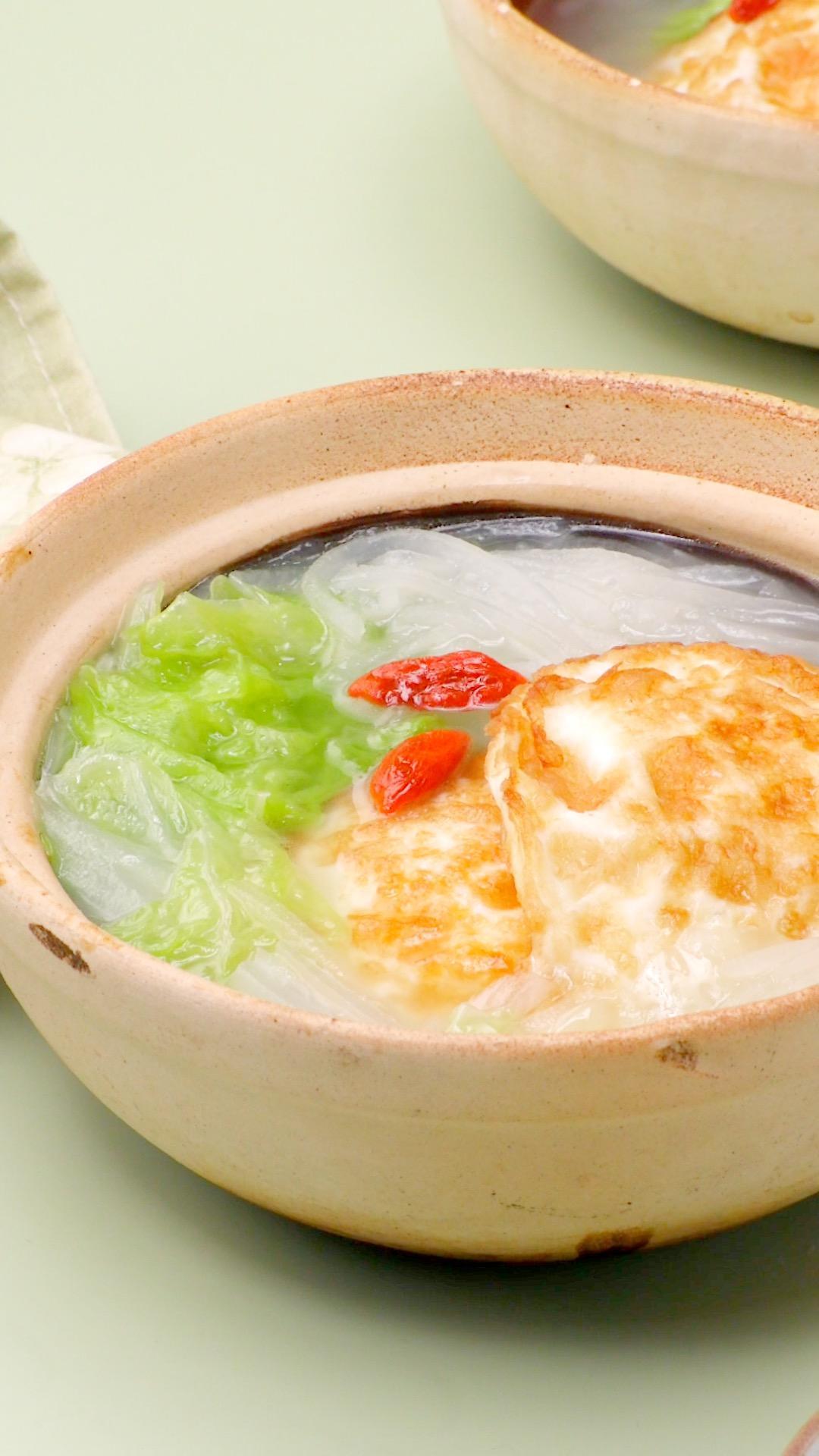 萝卜白菜煎蛋汤