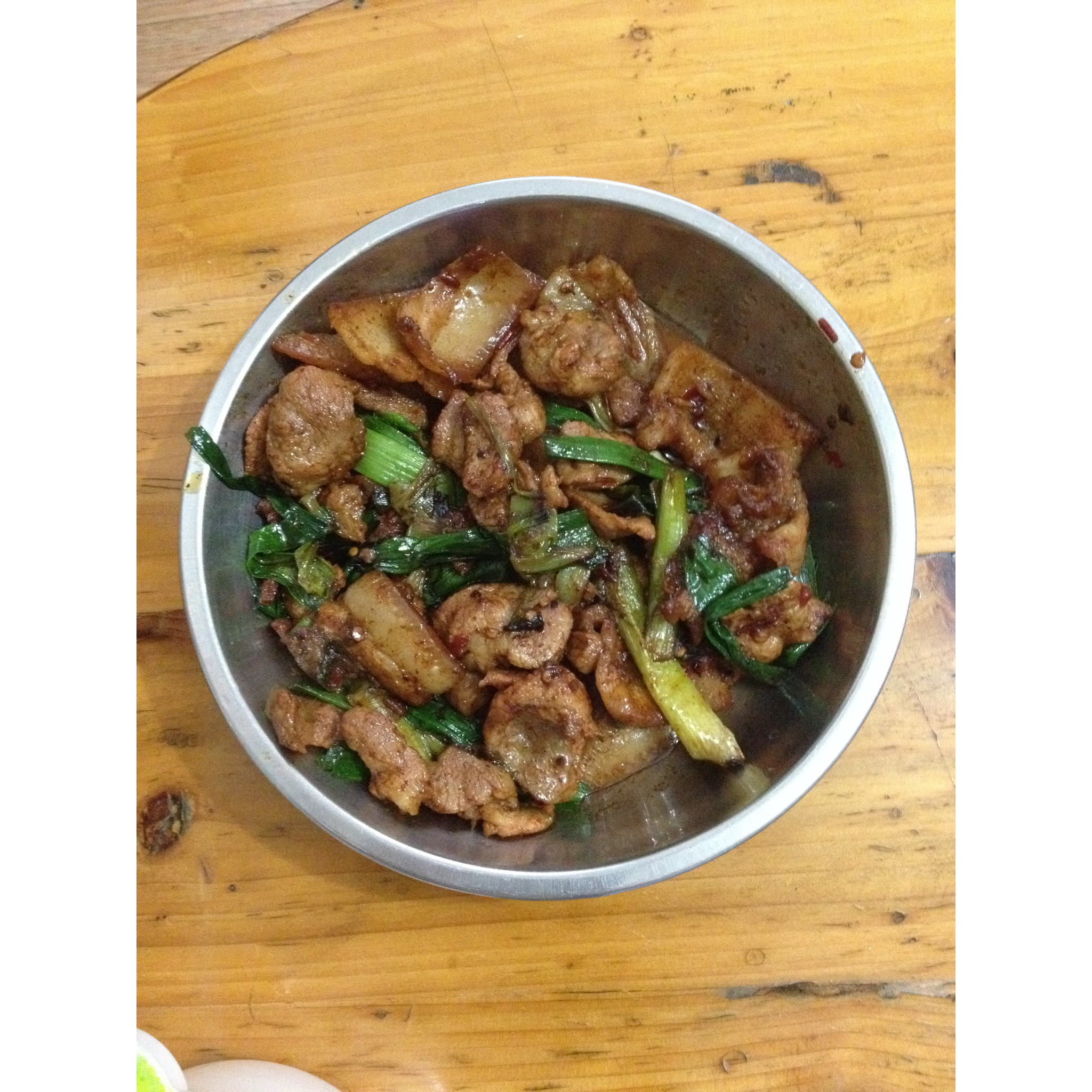 老丁的私房菜-蒜苗回锅肉