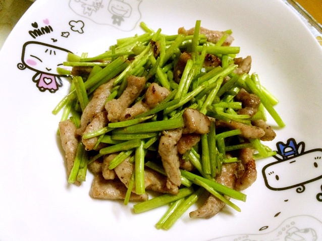 芦蒿炒肉丝
