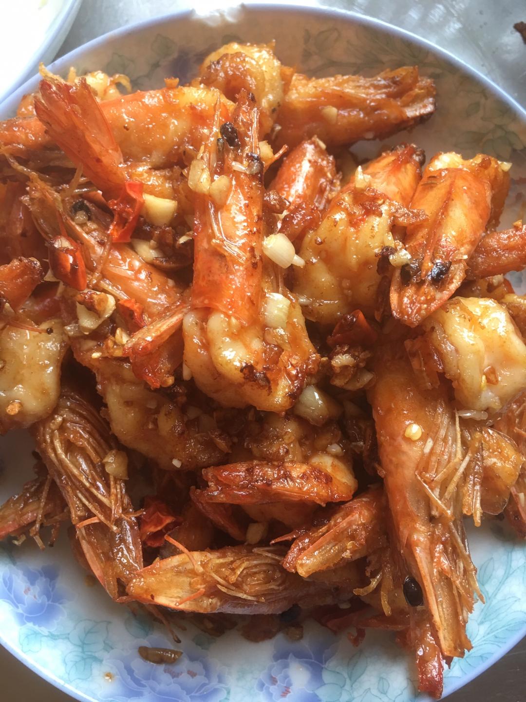 蒜香开背虾的做法