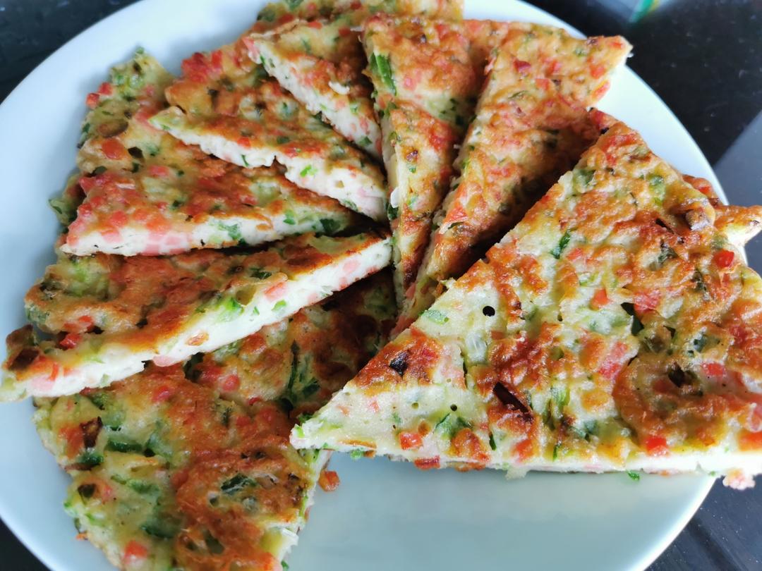 青椒火腿鸡蛋饼