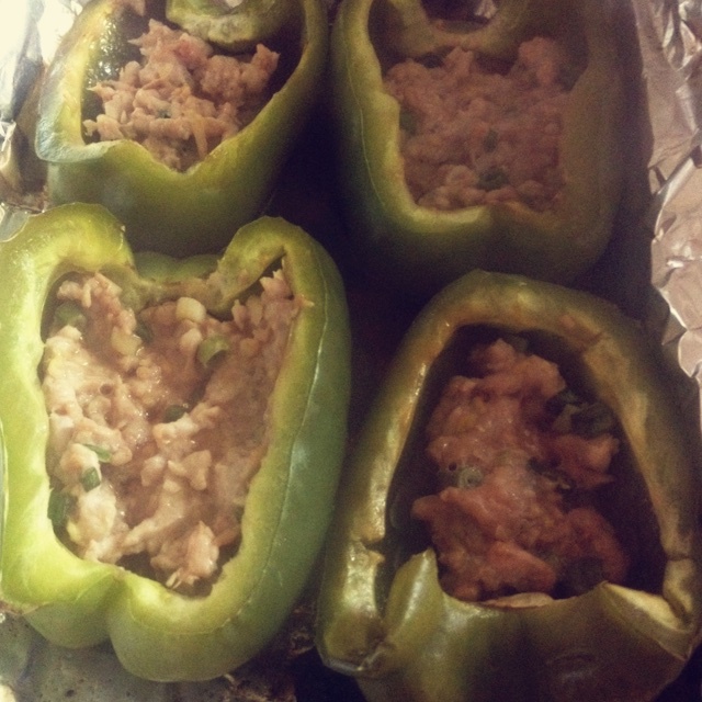 肉馅辣椒-新手下厨 stuffed Chili pepper