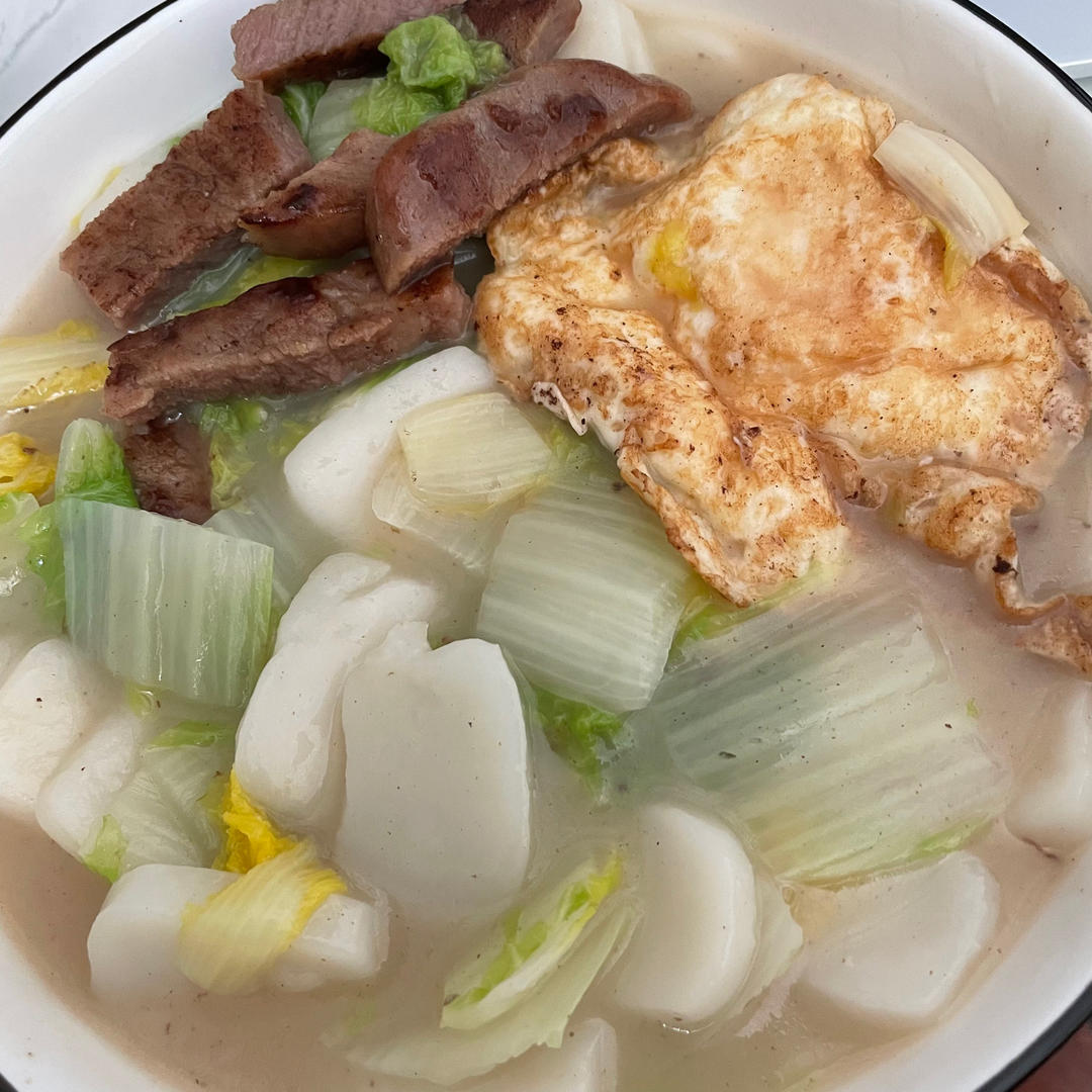 娃娃菜上汤年糕