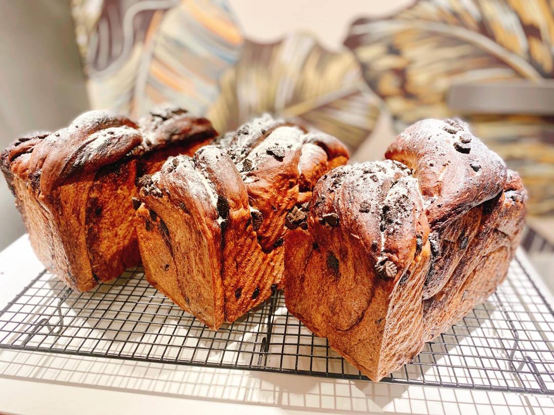 雪山巧克力吐司（巧克力奥利奥吐司面包）