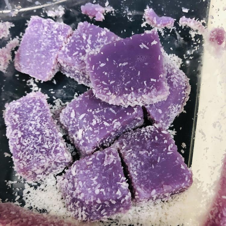 紫薯奶冻：份量好掌控，技术含量低，但是不好带出门的做法