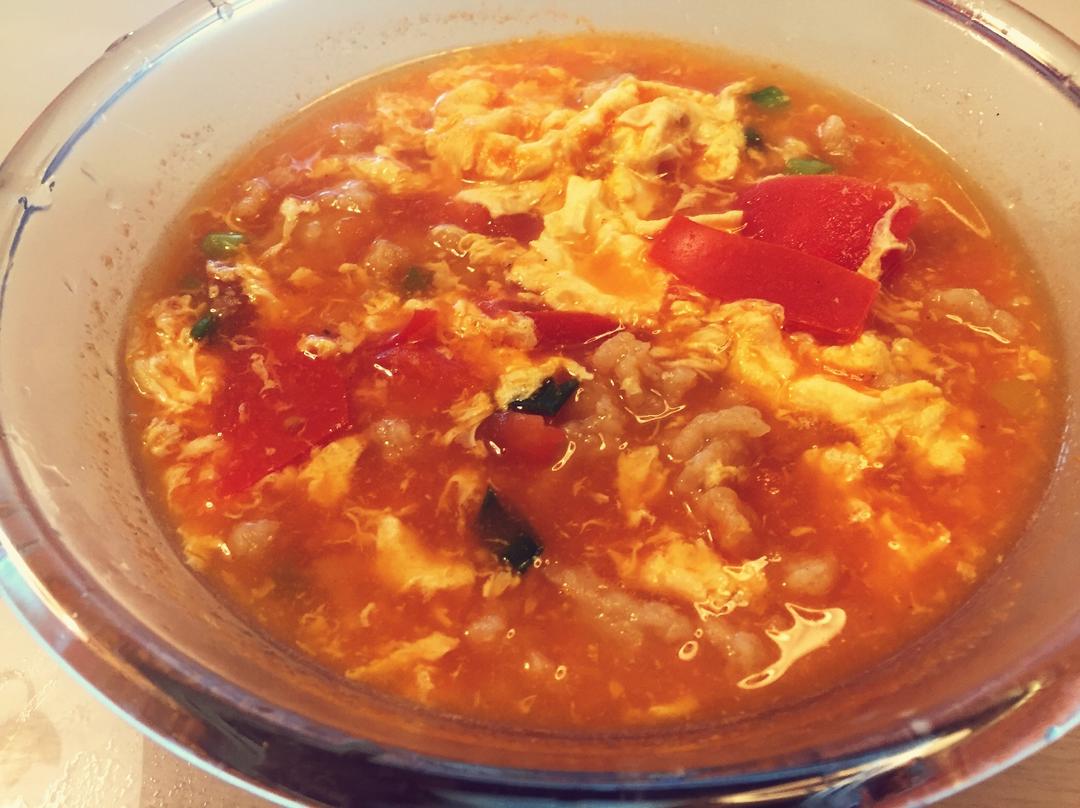 西红柿鸡蛋疙瘩汤