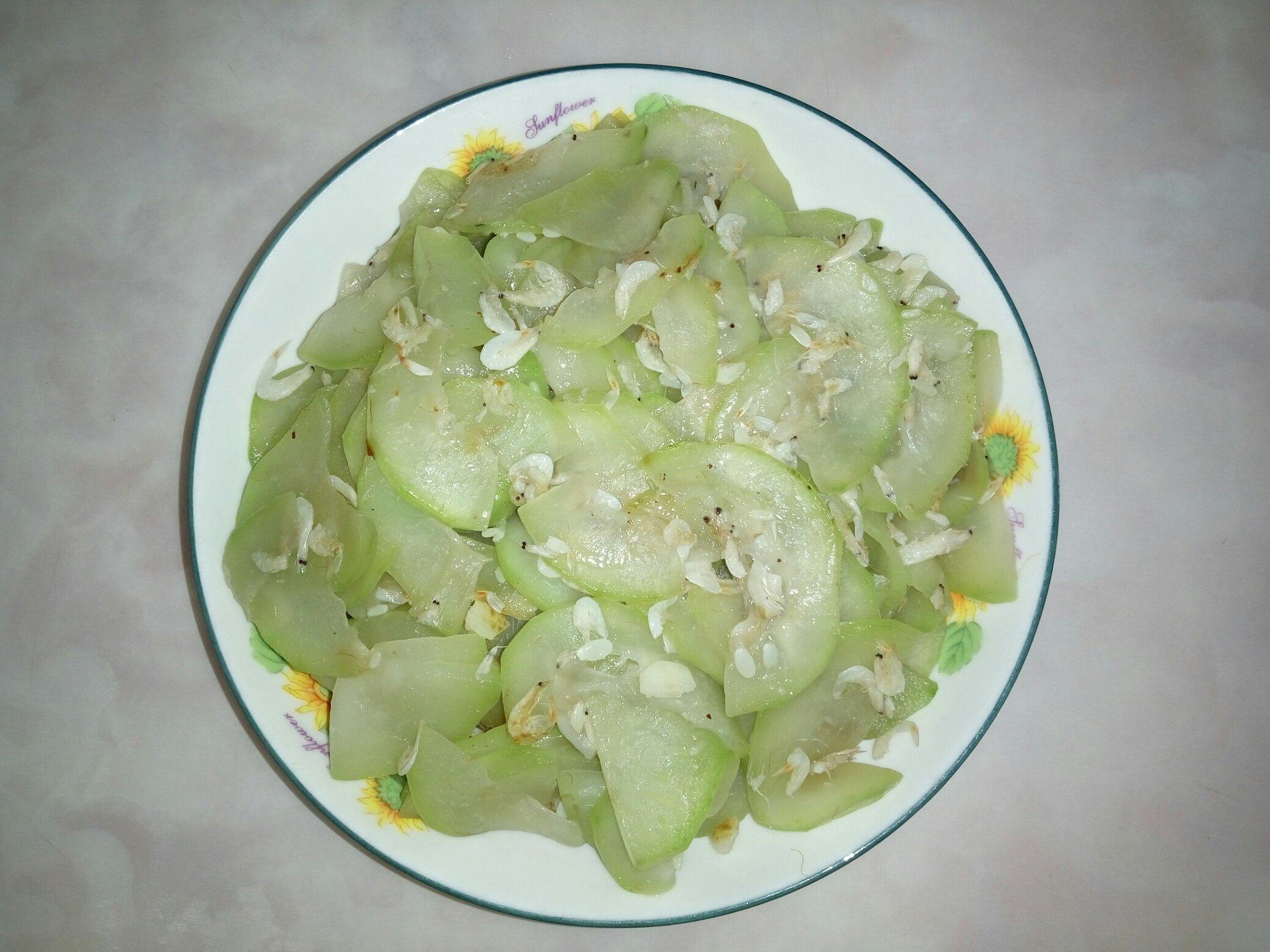 虾皮烩蒲瓜的做法