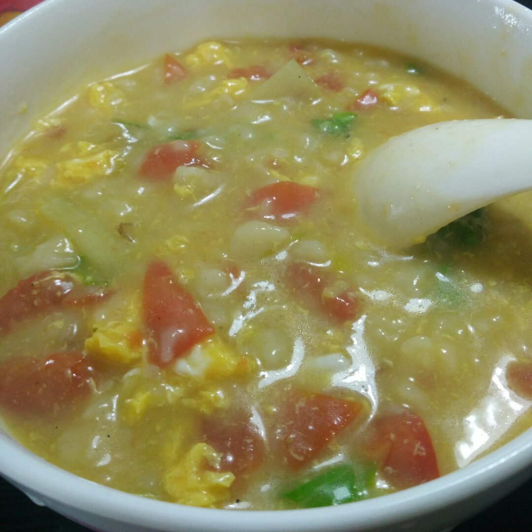 西红柿鸡蛋疙瘩汤