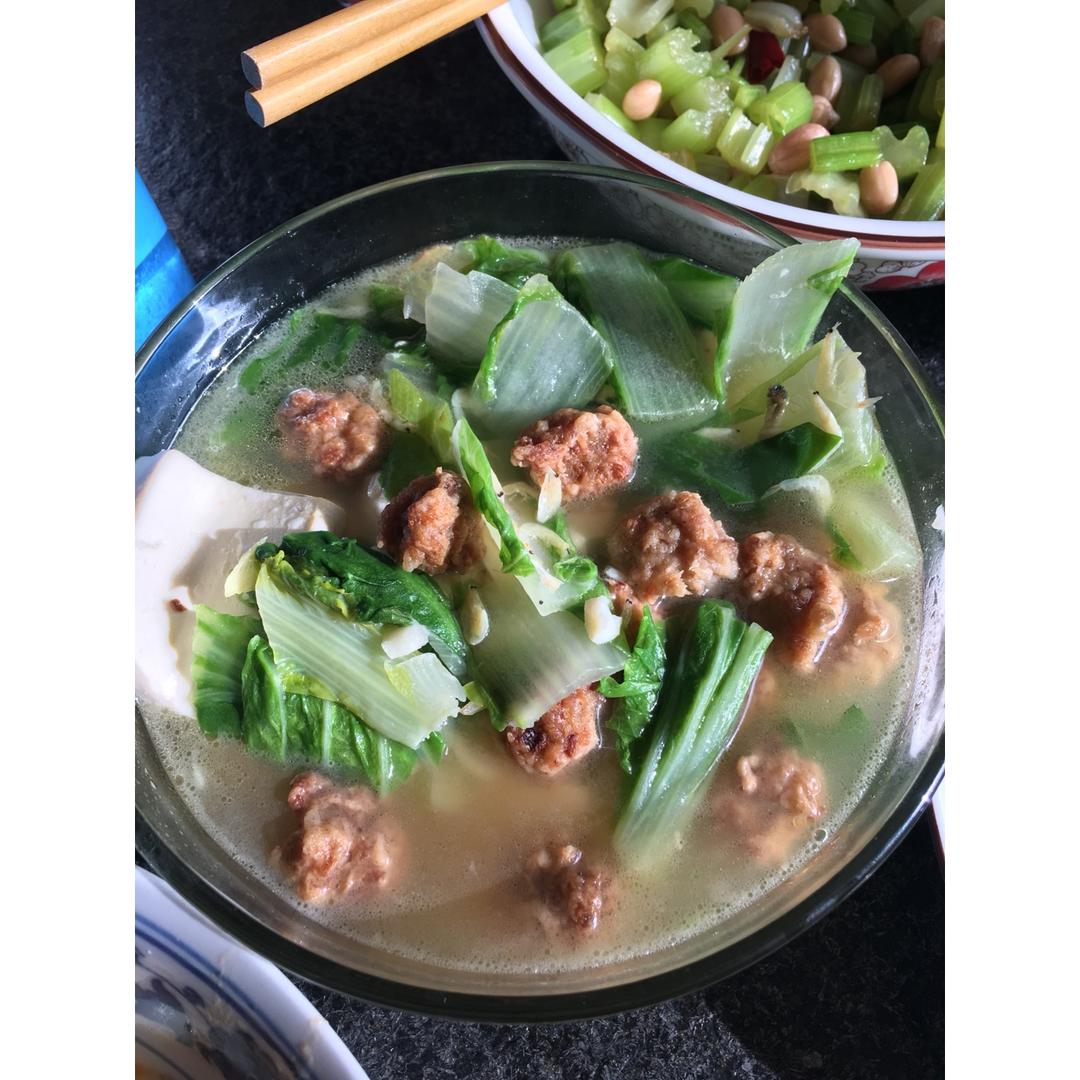 小白菜豆腐汤