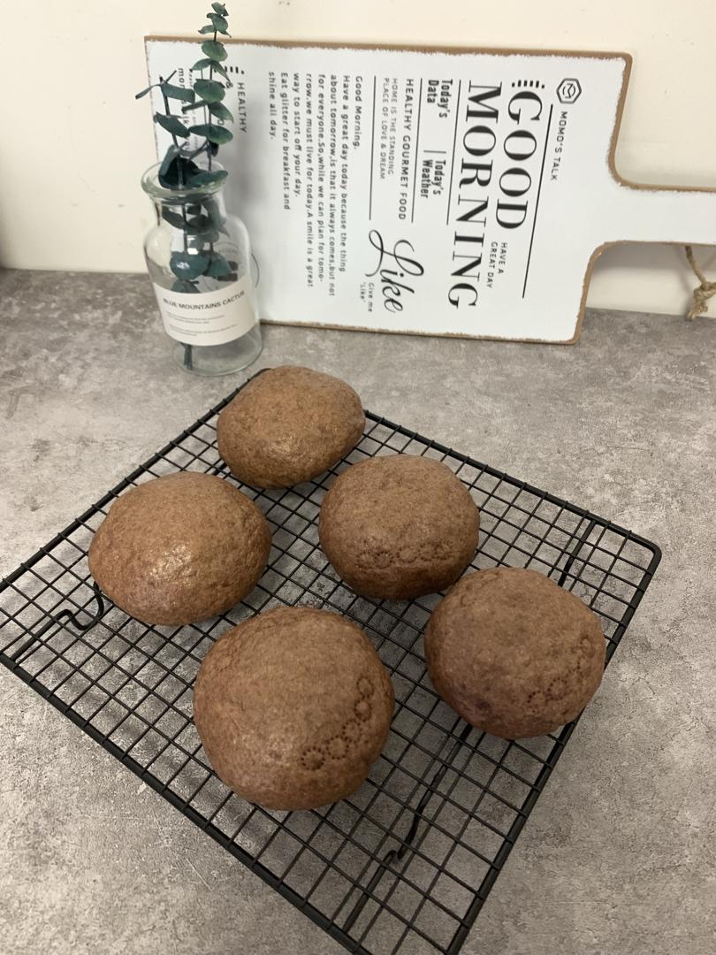 黑全麦无糖馒头