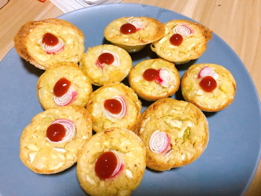 卷心菜蟹柳丸子，十分钟做一盘，不用手挤成型，孩子也能做