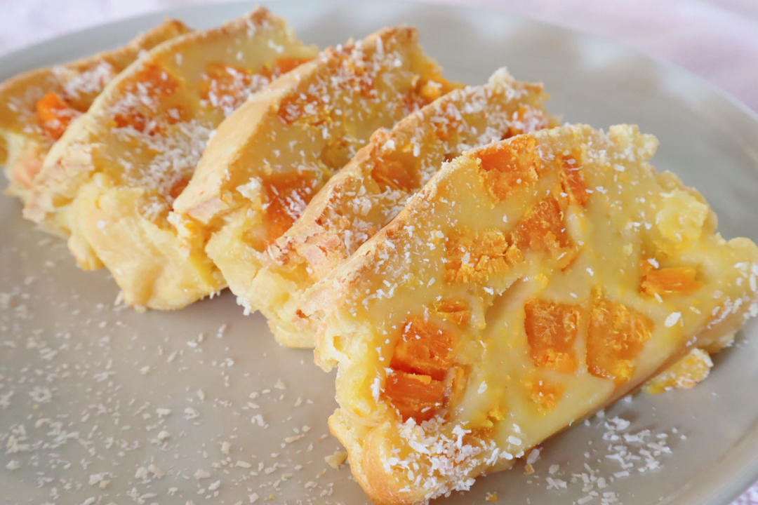 无需揉面‼️只要拌一拌就能做酥掉渣‼️好吃到爆的蔓越莓烤年糕‼