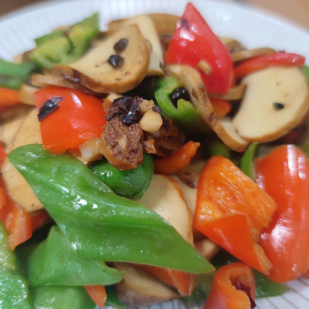 豆豉青椒炒豆干